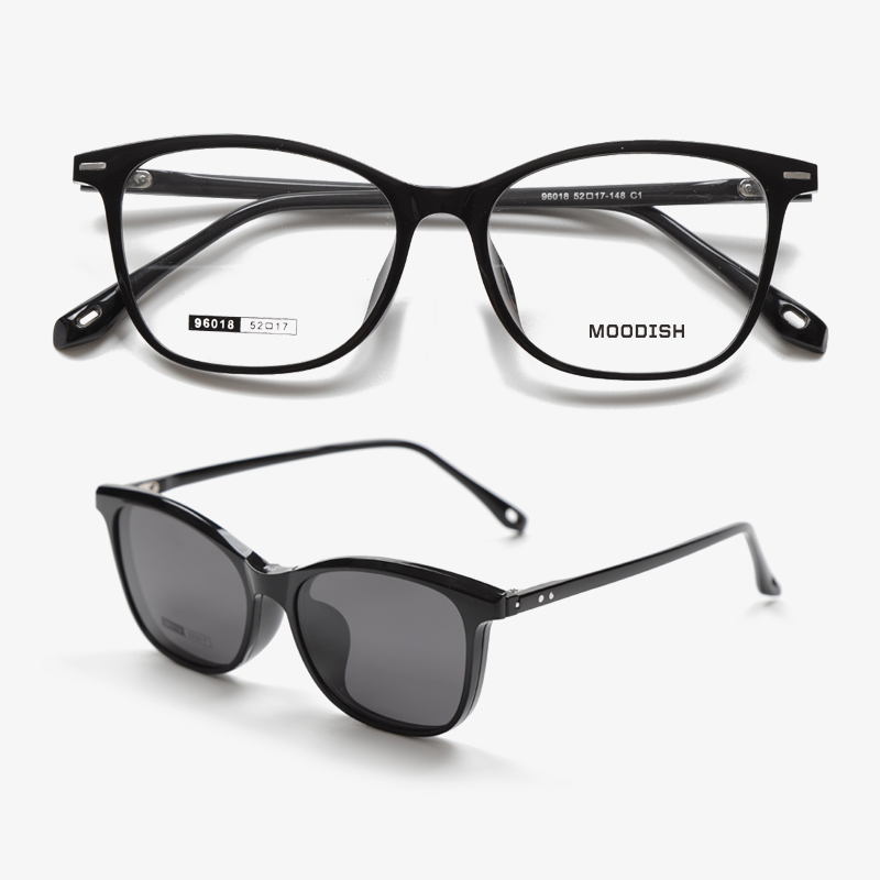 96018 52-17-148 Magnetic Snap-On Design Polarized Clip-On Glasses for Prescription Eyeglasses MOODISH