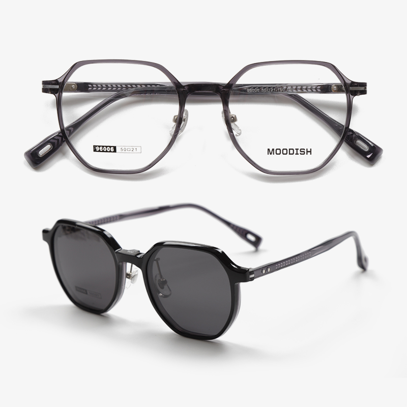 96006 50-21-150 Magnetic Snap On Clip On Sunglasses MOODISH