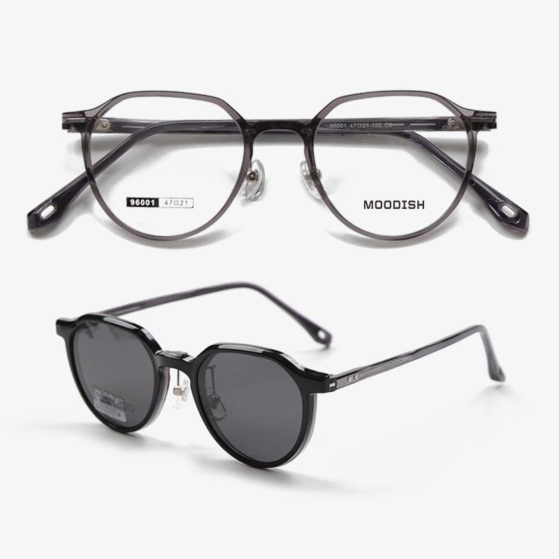 96001 47-21-150 Magnetic Snap-On Clip-On Sunglasses MOODISH