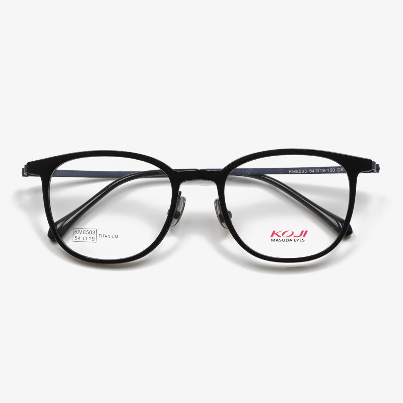 KM8503 54-19-150 Titanium Half-Rim Screwless Eyeglasses Frames KOJI MASUDA