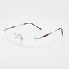 2022 56-17-148 Wood Inlay Titanium Rimless Eyeglasses KOJI MASUDA