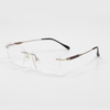 2018 55-18-148 Wooden Temple Titanium Rimless Eyeglasses