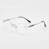 2008 56-18-148 Natural Wood Titanium Rimless Eyeglass Frames