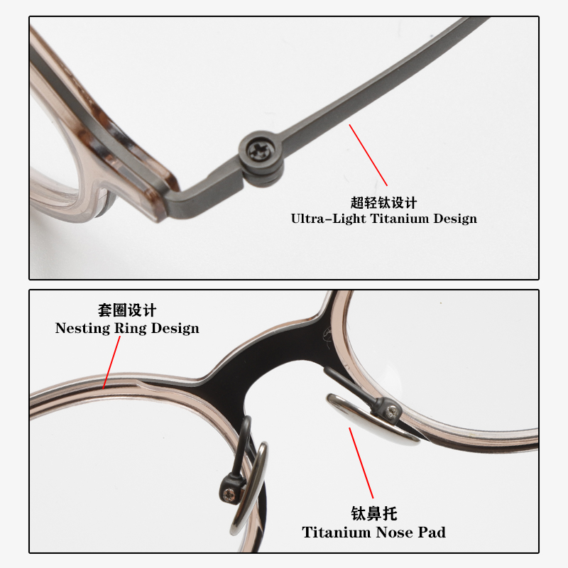 KM8510 54-19-150 Titanium Lightweight Rimlock Eyeglasses