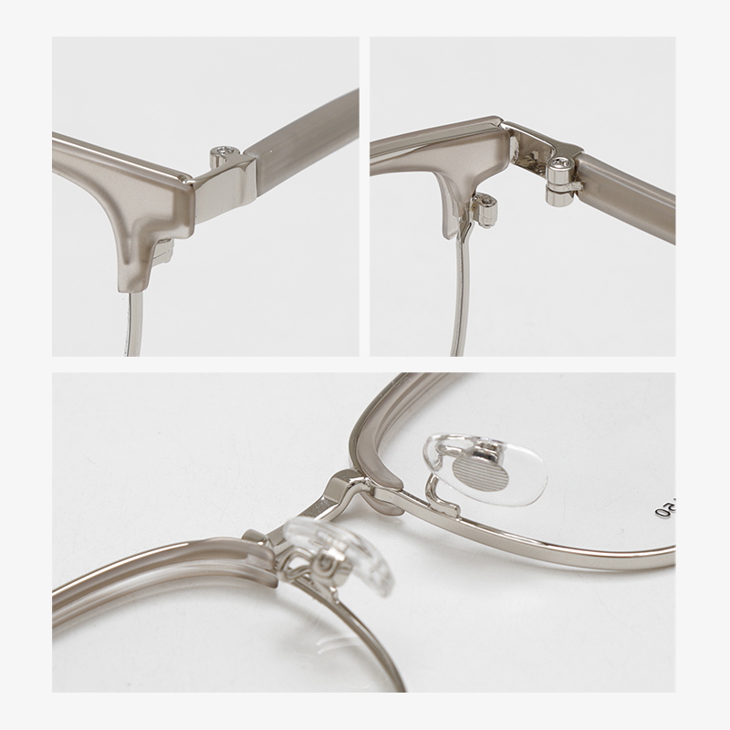 70509 54-18-150 Ultra Light Metal Brow Bar Semi Rimless Eyeglasses
