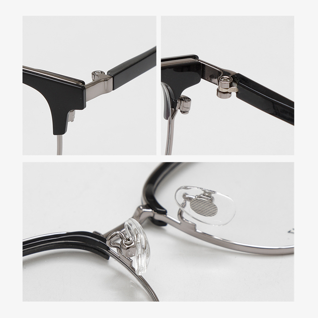 70515 53-18-147 Metal Retro Business Glasses Lightweight MOODISH
