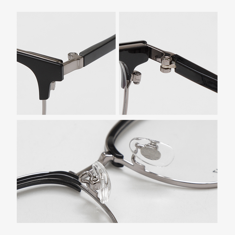 70515 53-18-147 Metal Retro Business Glasses Lightweight MOODISH