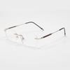 2022 56-17-148 Wood Inlay Titanium Rimless Eyeglasses KOJI MASUDA