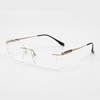2008 56-18-148 Natural Wood Titanium Rimless Eyeglass Frames