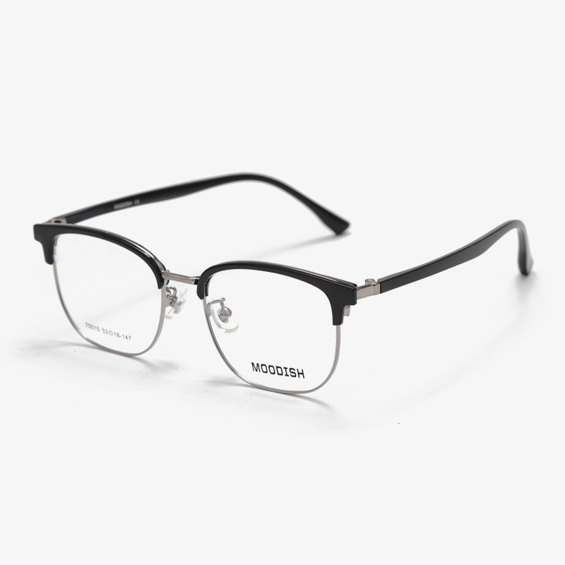 70515 53-18-147 Metal Retro Business Glasses Lightweight MOODISH