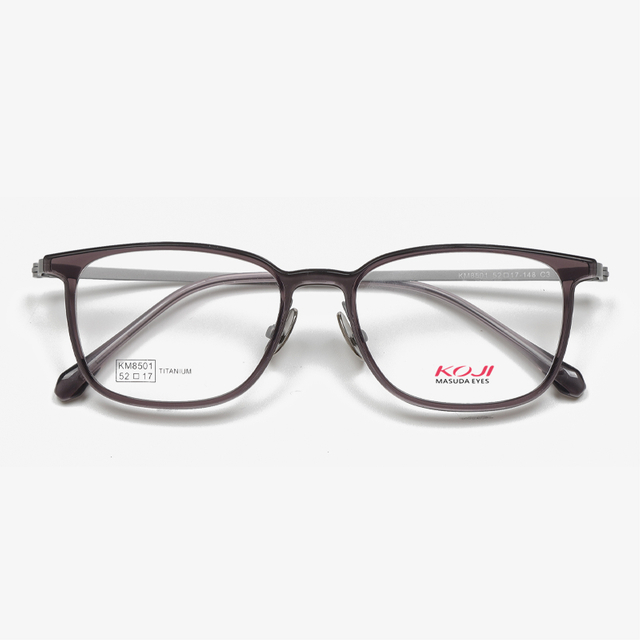 KM8501 52 17 148 Titanium Half Rim Eyeglass Frames KOJI MASUDA