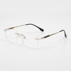 2015 57-17-148 Wood Inlay Titanium Rimless Eyeglasses Frames OEM