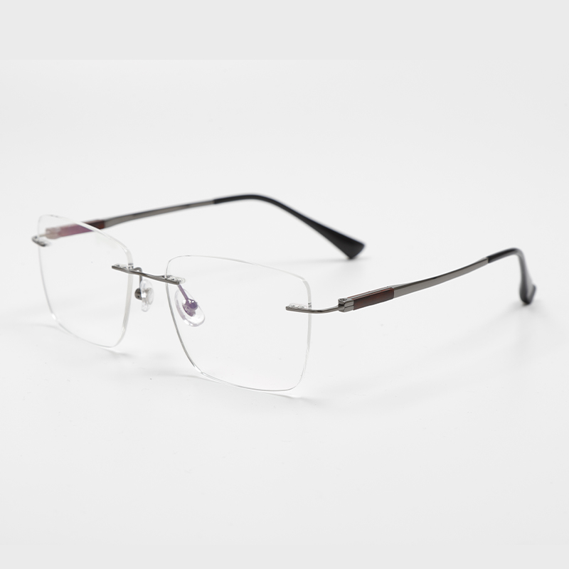 2005 55-18-148 Wood Titanium Rimless Eyewear Frames KOJI MASUDA