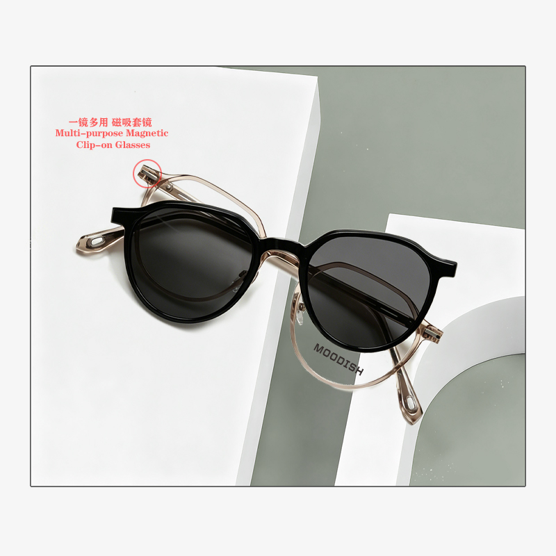 96001 47-21-150 Magnetic Snap-On Clip-On Sunglasses MOODISH