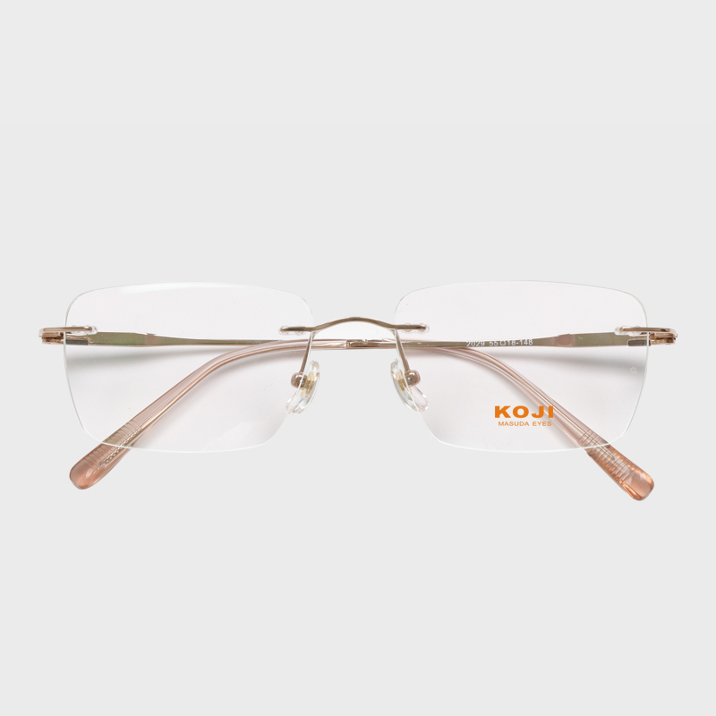 2026 55-18-148 Wooden Rimless Titanium Eyeglasses OEM
