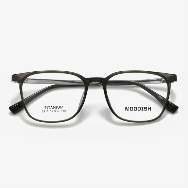 6911 52-17-150 Ultra Light TR90 Memory Titanium Eyeglass Frames MOODISH