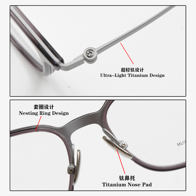KM8501 52 17 148 Titanium Half Rim Eyeglass Frames KOJI MASUDA