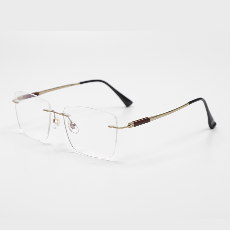 2005 55-18-148 Wood Titanium Rimless Eyewear Frames KOJI MASUDA