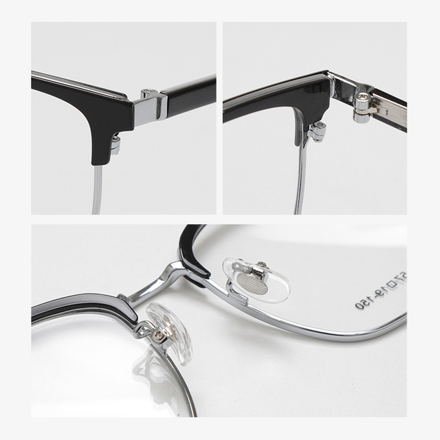 70517 57-19-150 Lightweight Metal Retro Eyeglass Frames