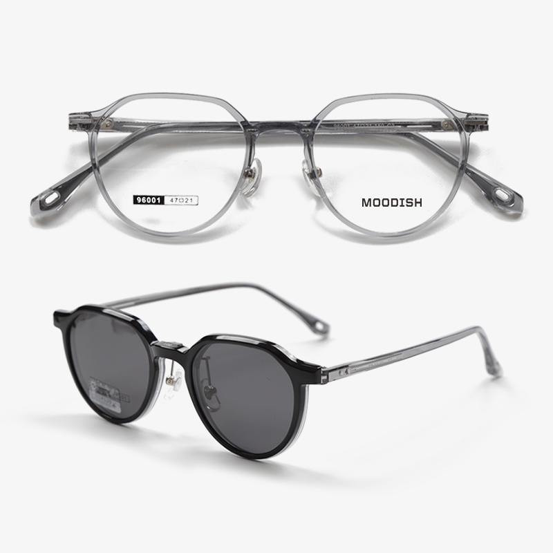 96001 47-21-150 Magnetic Snap-On Clip-On Sunglasses MOODISH