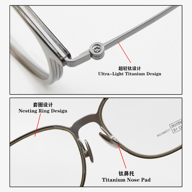 KM8506 54-18-150 Lightweight Titanium Rimlock Eyeglasses Frames