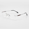 2018 55-18-148 Wooden Temple Titanium Rimless Eyeglasses