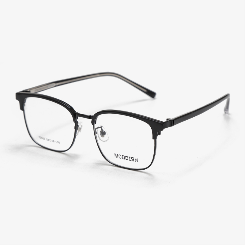70509 54-18-150 Ultra Light Metal Brow Bar Semi Rimless Eyeglasses